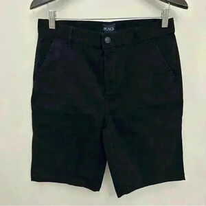 School Uniform Black Shorts Children's Place Bermuda Husky Taille Forte Size 14